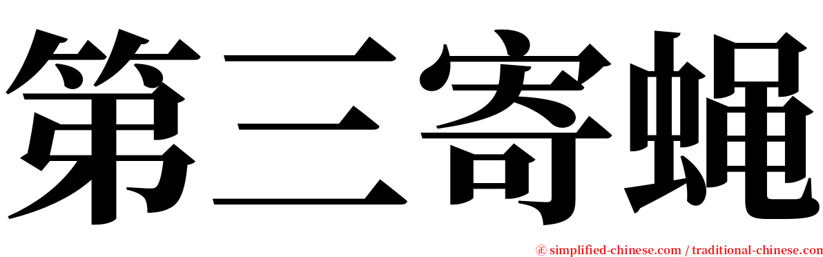 第三寄蝇 serif font