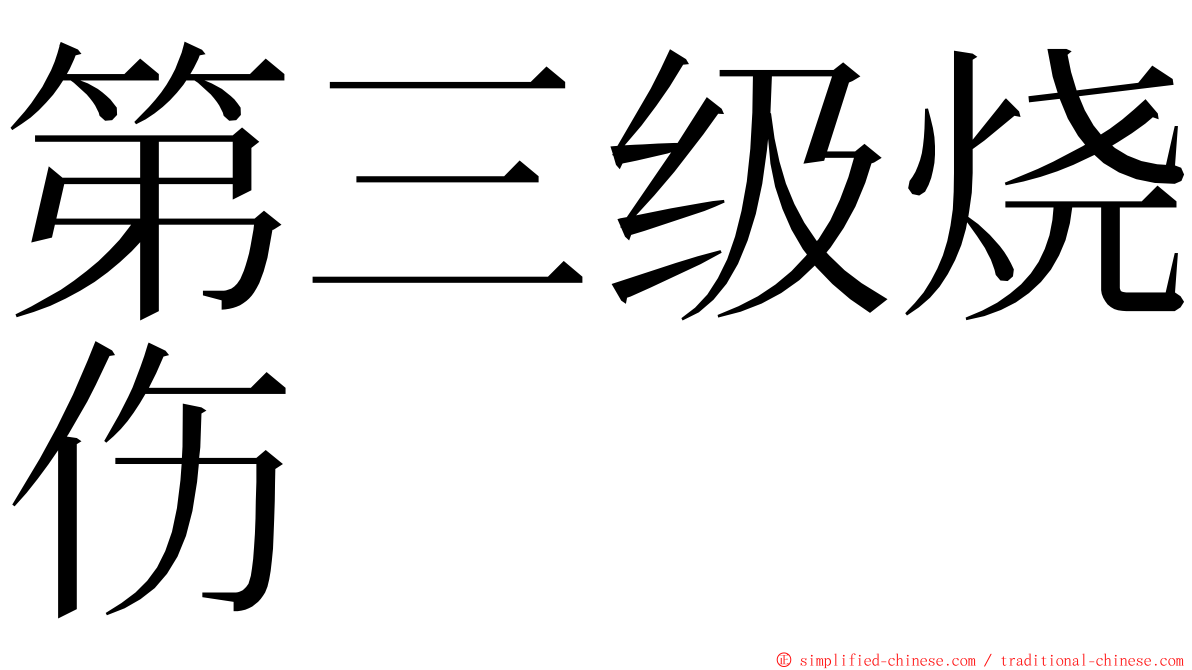 第三级烧伤 ming font