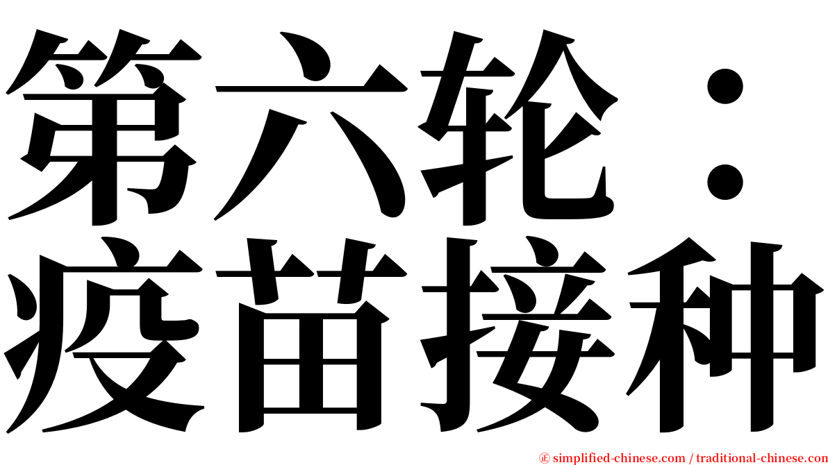 第六轮：疫苗接种 serif font