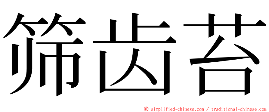 筛齿苔 ming font