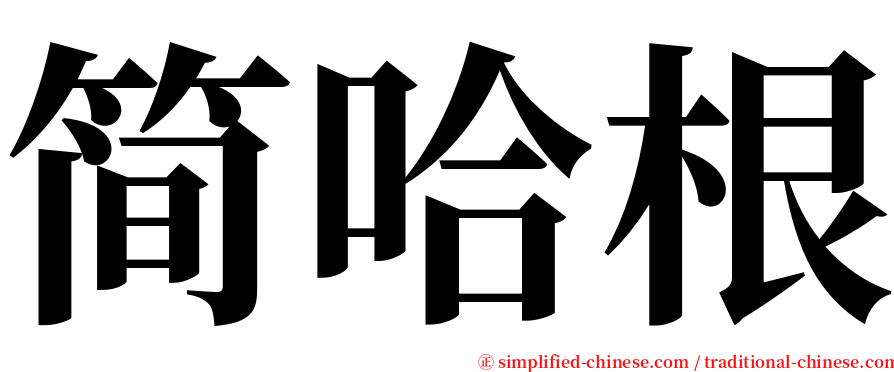 简哈根 serif font