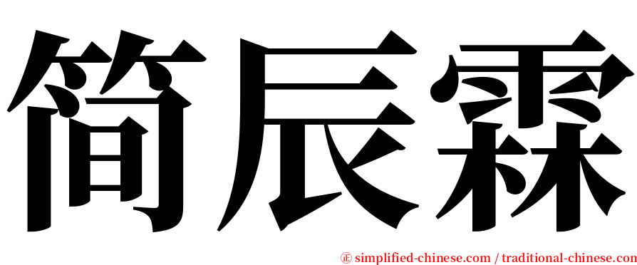 简辰霖 serif font