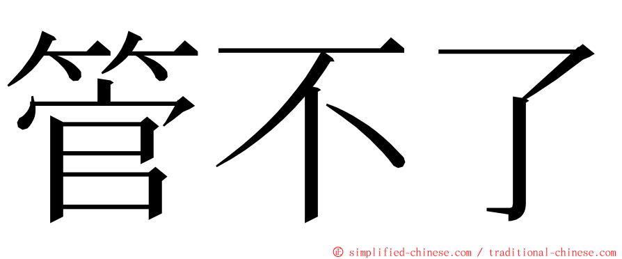 管不了 ming font