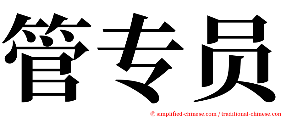 管专员 serif font