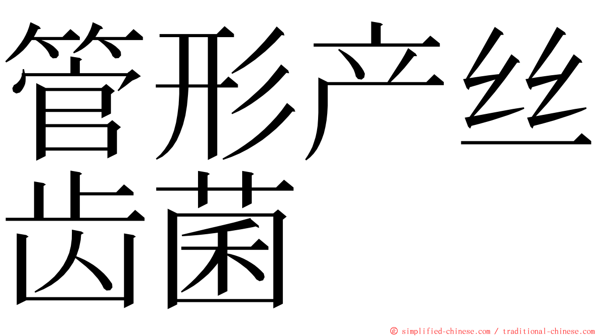 管形产丝齿菌 ming font