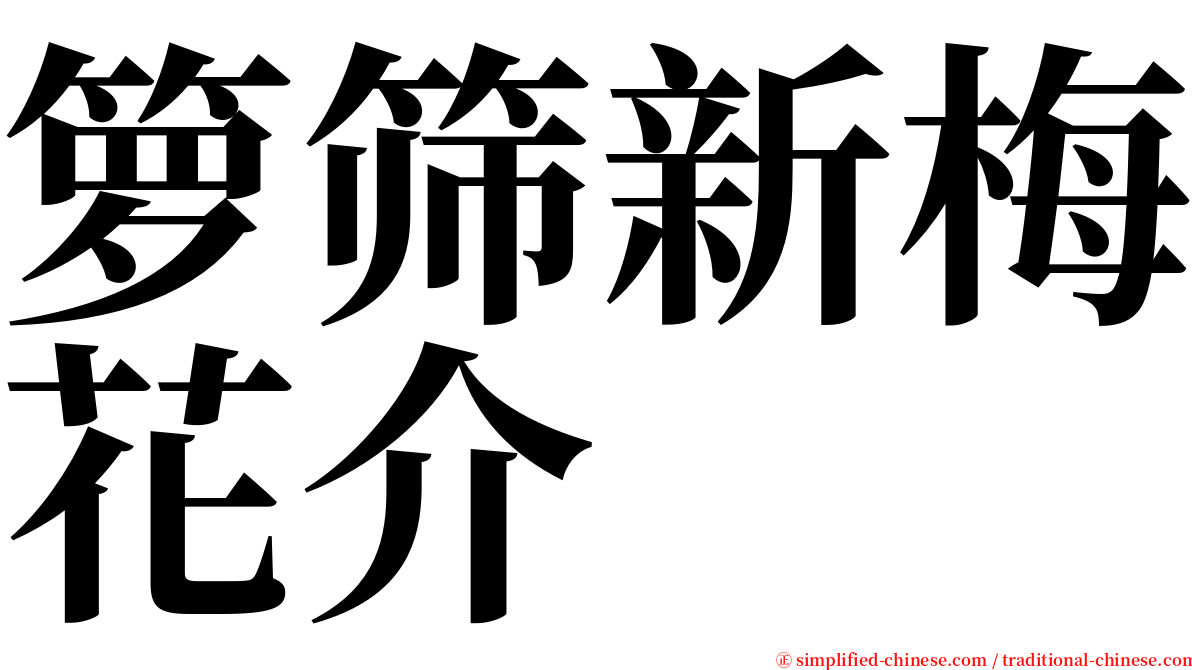 箩筛新梅花介 serif font