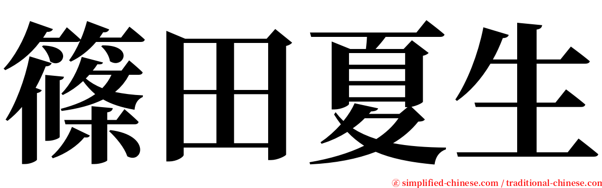 篠田夏生 serif font