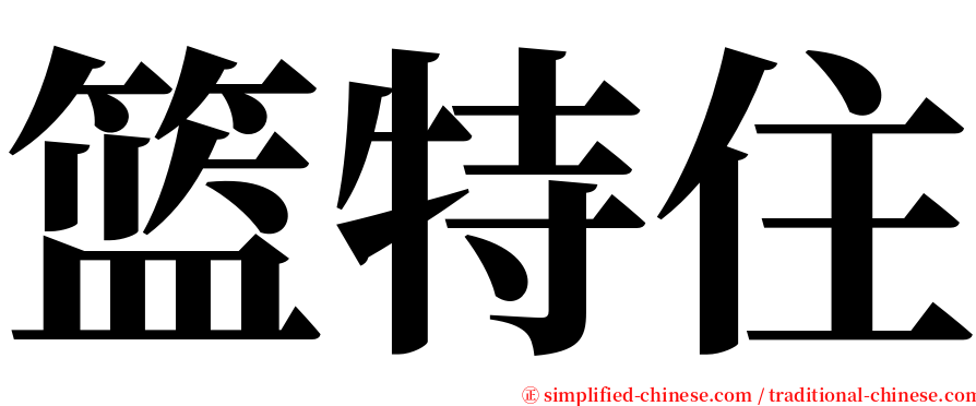 篮特住 serif font