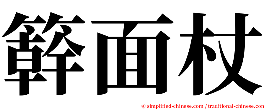 簳面杖 serif font