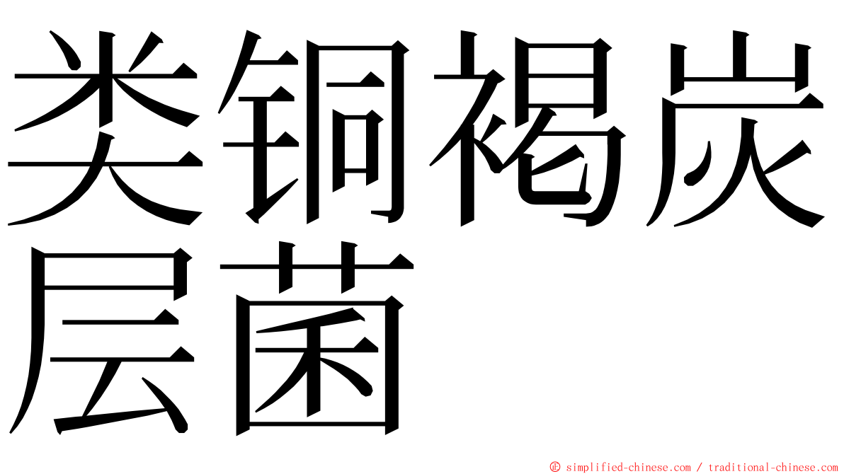 类铜褐炭层菌 ming font