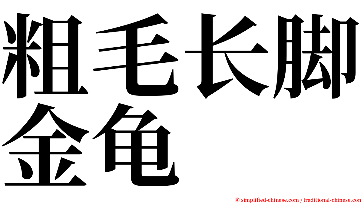 粗毛长脚金龟 serif font