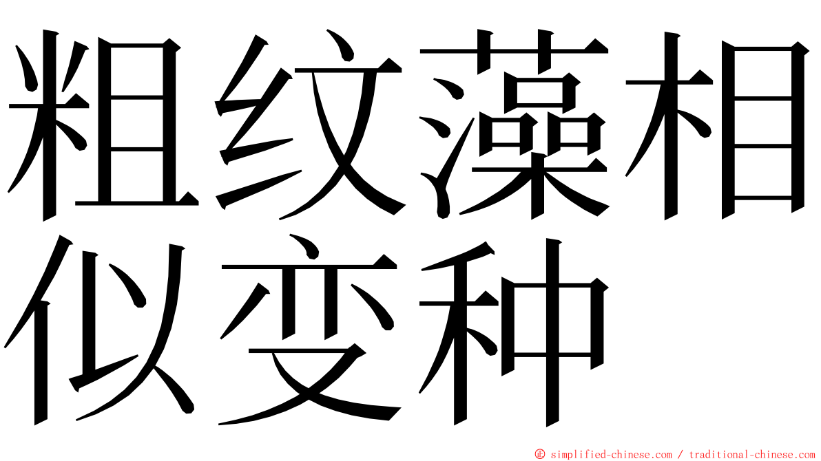 粗纹藻相似变种 ming font