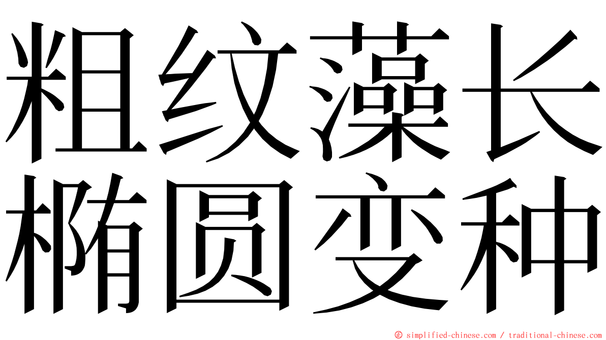 粗纹藻长椭圆变种 ming font