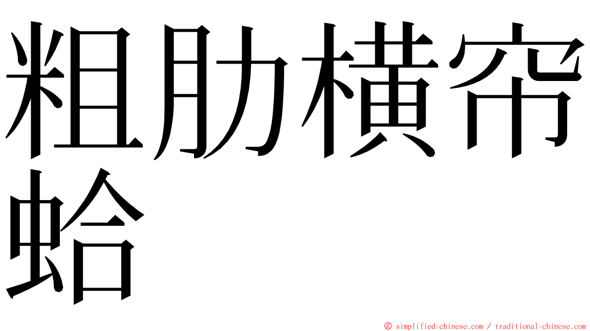 粗肋横帘蛤 ming font