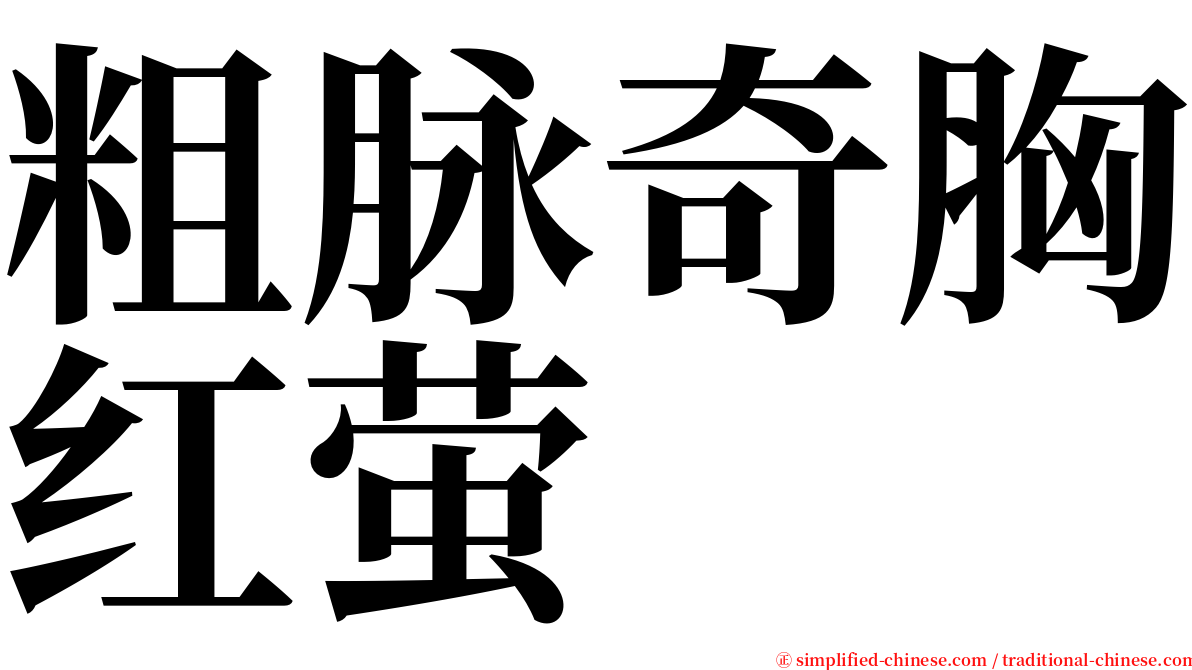 粗脉奇胸红萤 serif font