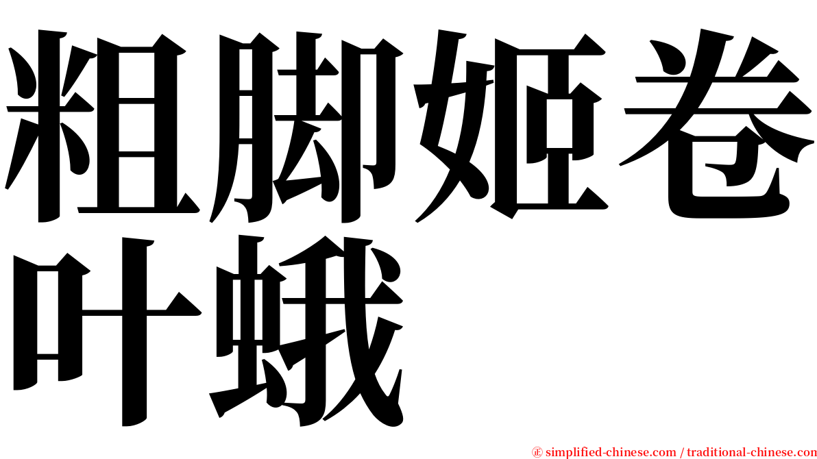 粗脚姬卷叶蛾 serif font