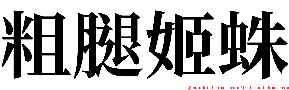 粗腿姬蛛 serif font