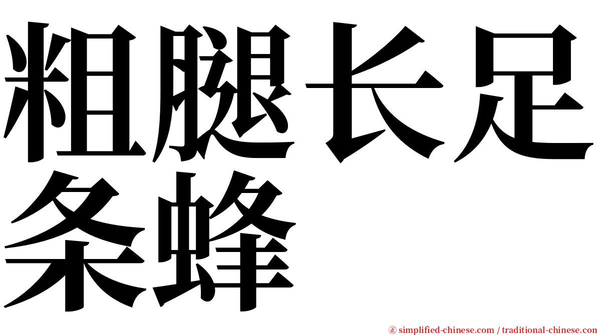 粗腿长足条蜂 serif font