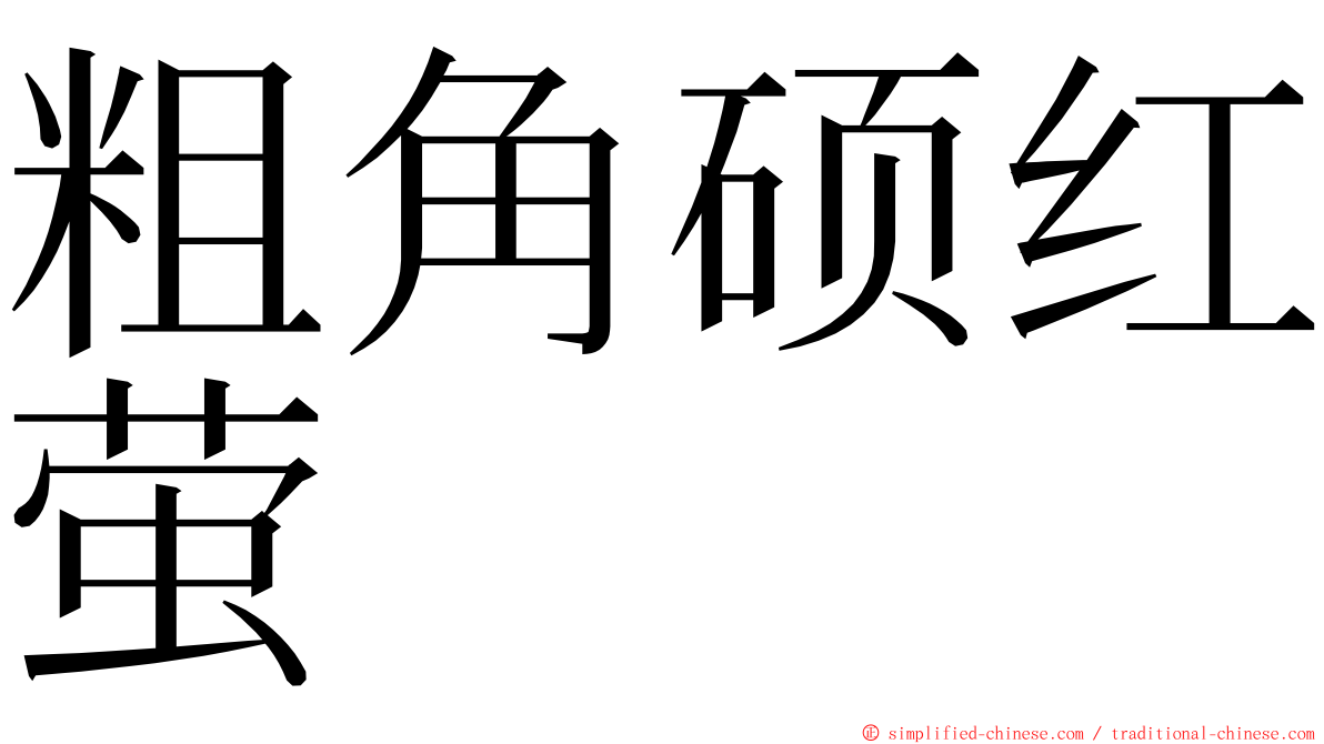 粗角硕红萤 ming font