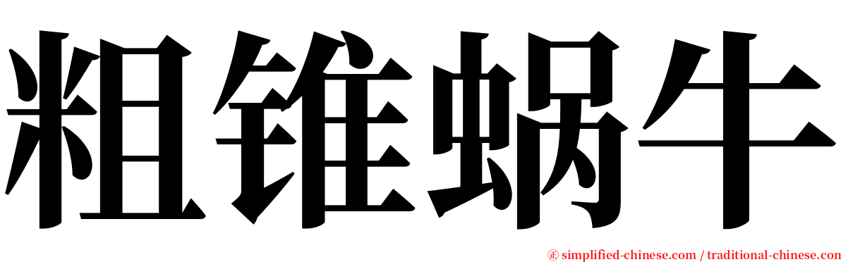 粗锥蜗牛 serif font