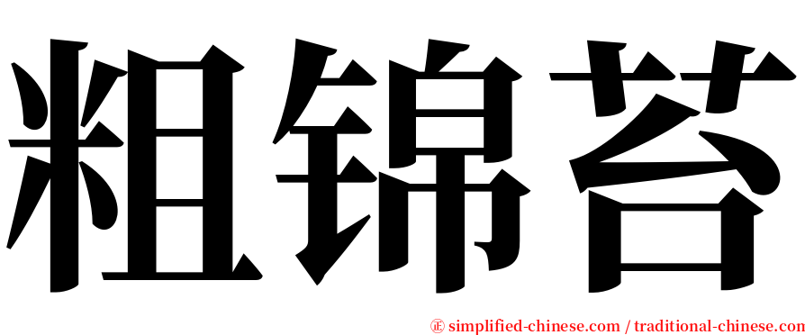 粗锦苔 serif font