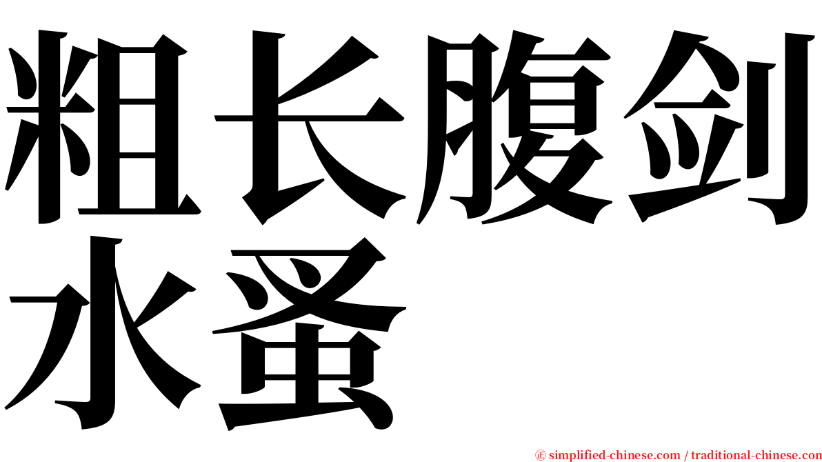 粗长腹剑水蚤 serif font