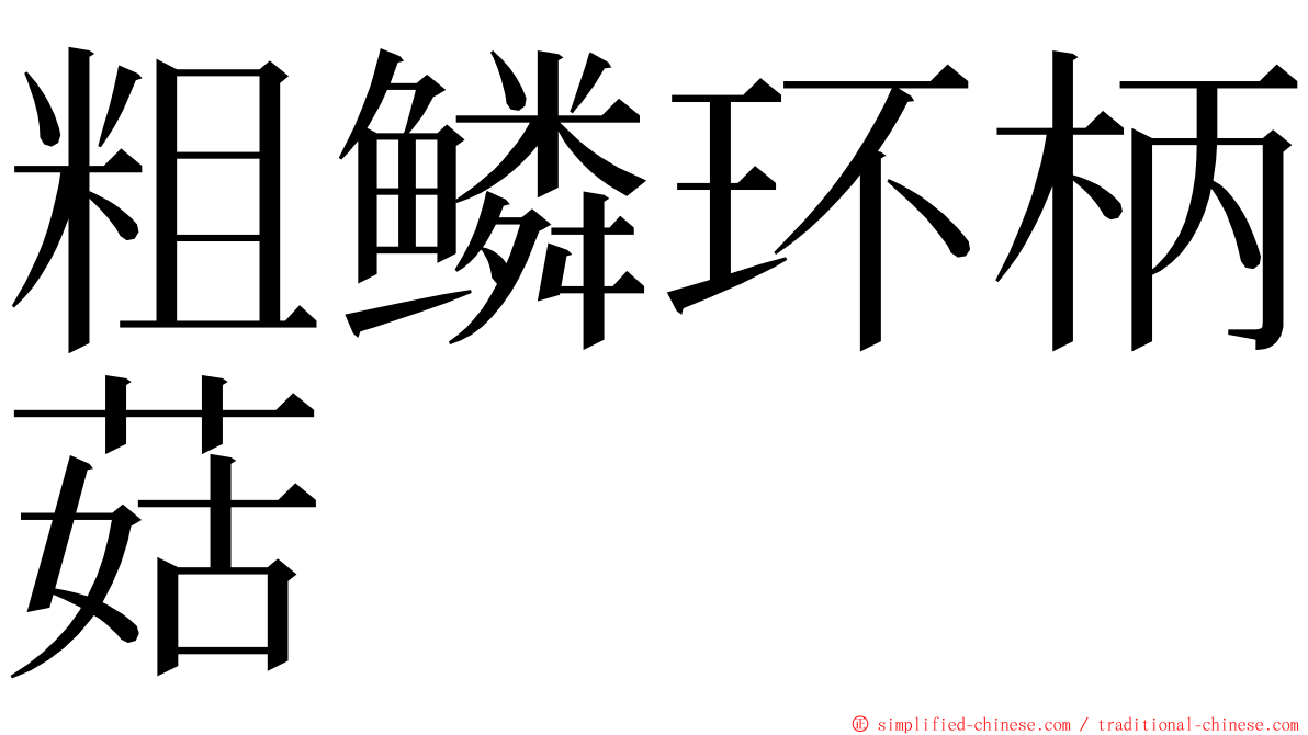 粗鳞环柄菇 ming font