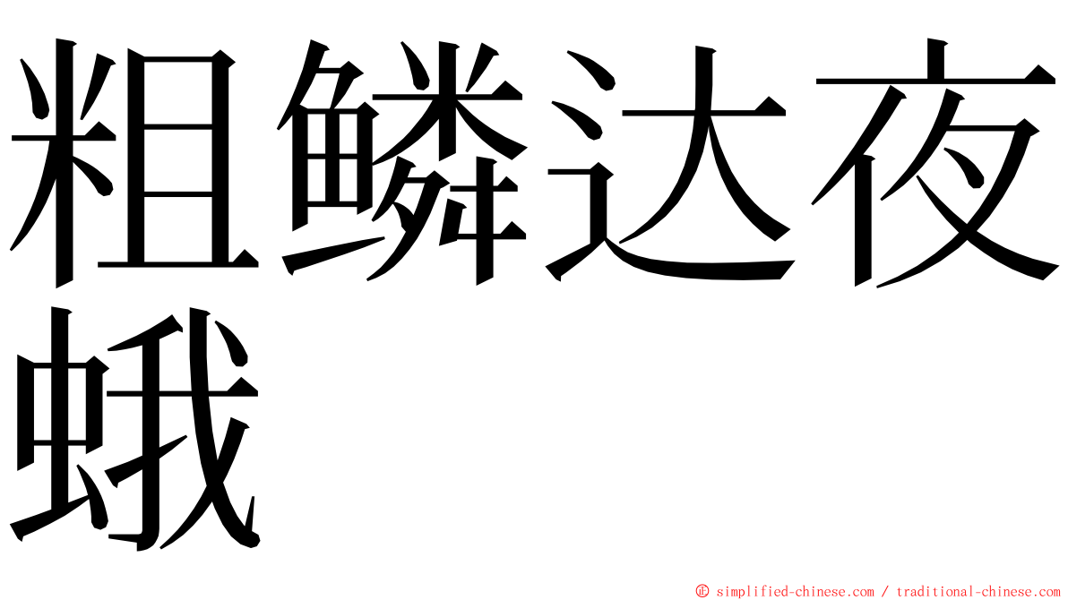 粗鳞达夜蛾 ming font