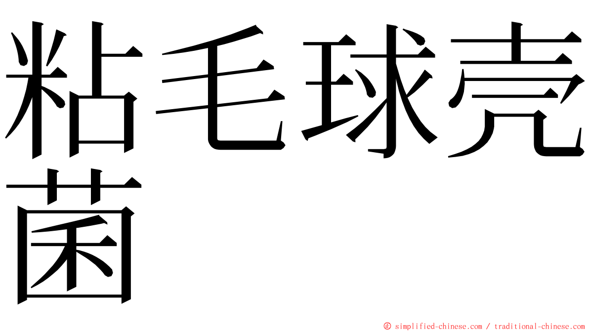 粘毛球壳菌 ming font