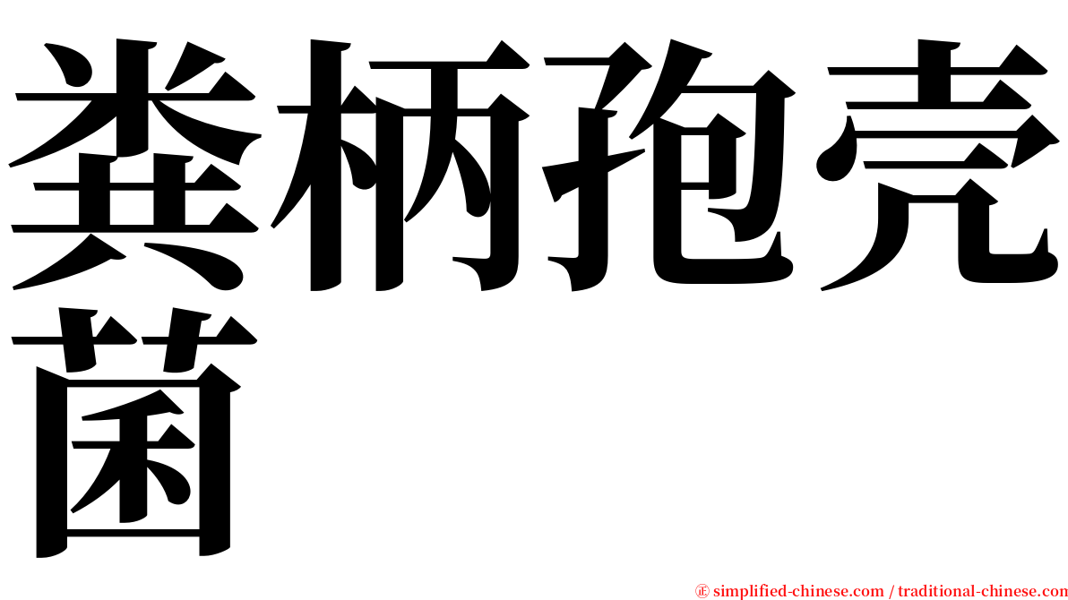 粪柄孢壳菌 serif font