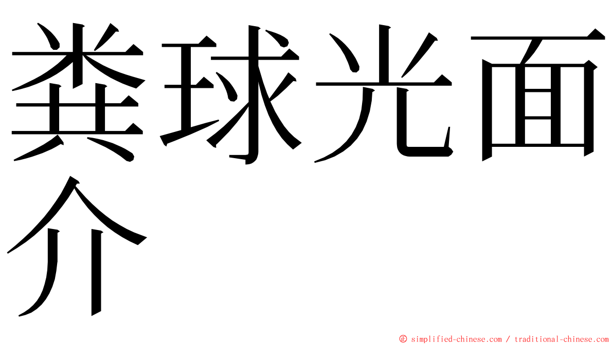 粪球光面介 ming font