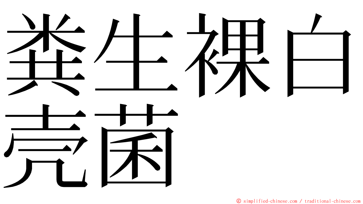 粪生裸白壳菌 ming font