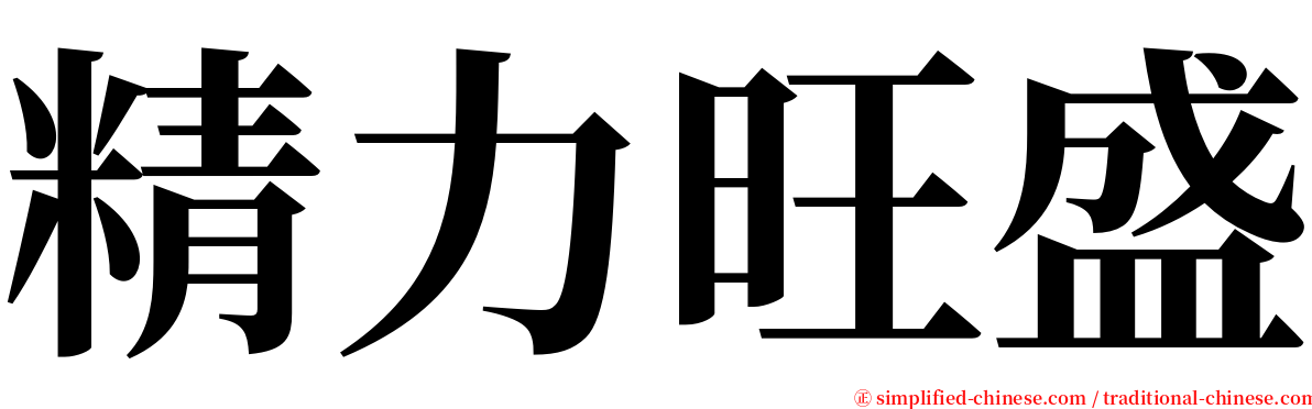精力旺盛 serif font