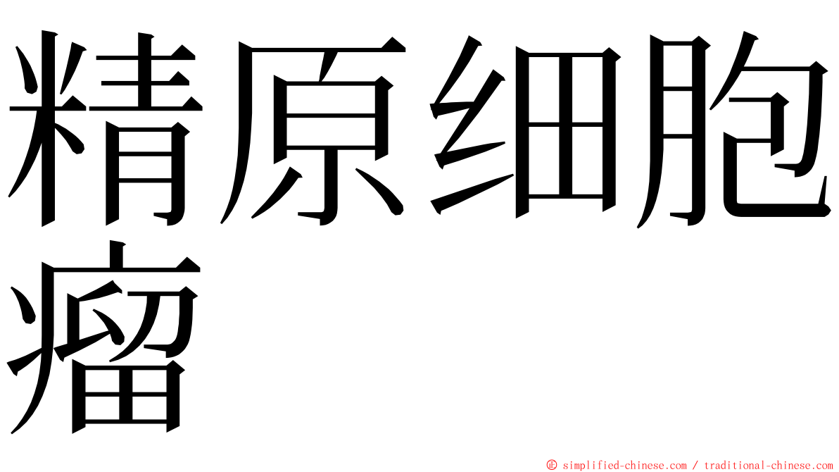 精原细胞瘤 ming font