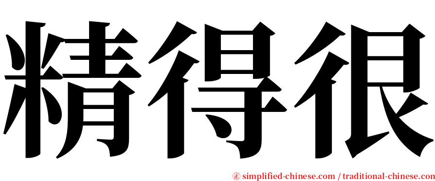 精得很 serif font