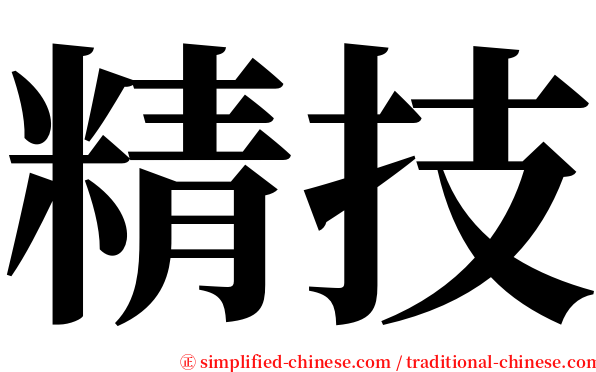 精技 serif font