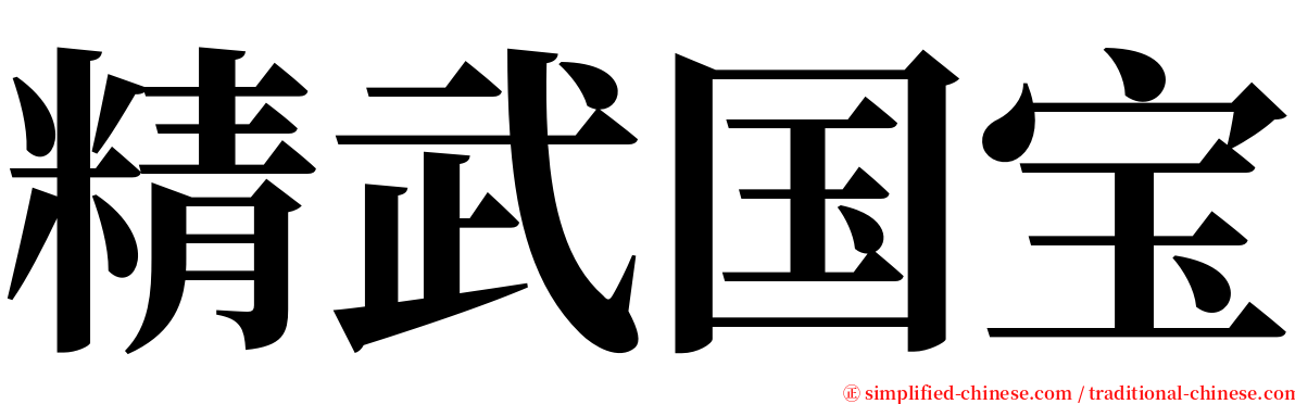 精武国宝 serif font