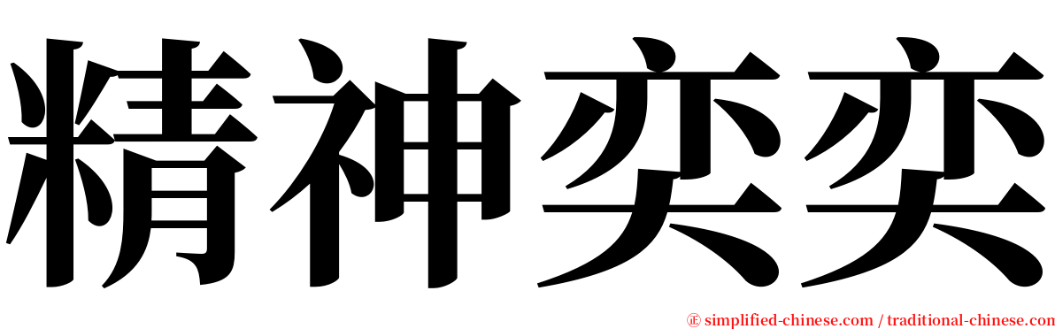 精神奕奕 serif font