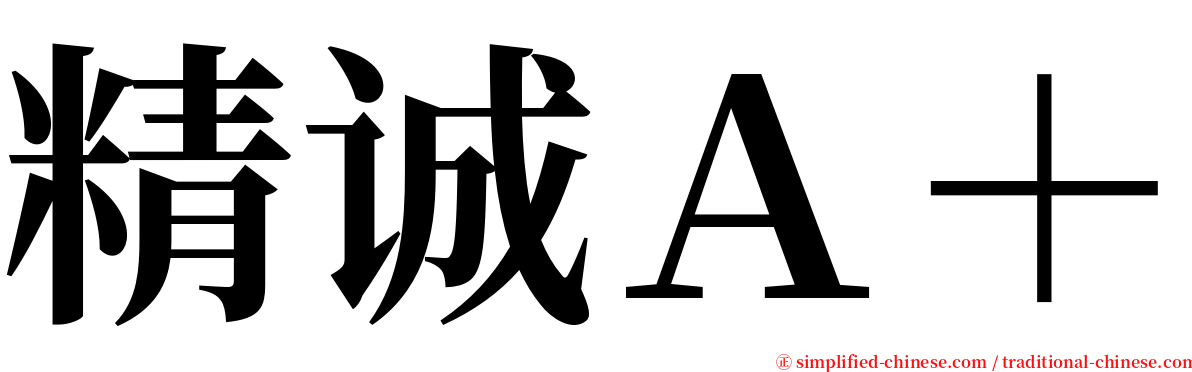 精诚Ａ＋ serif font