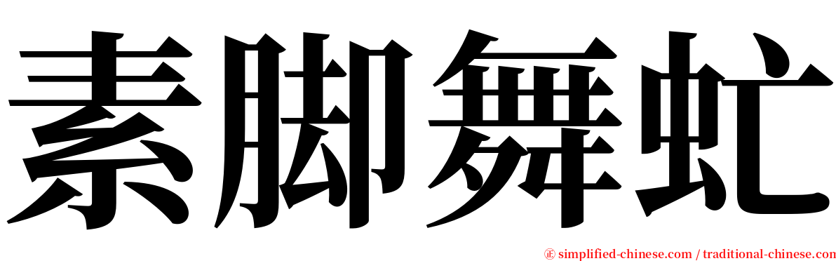 素脚舞虻 serif font