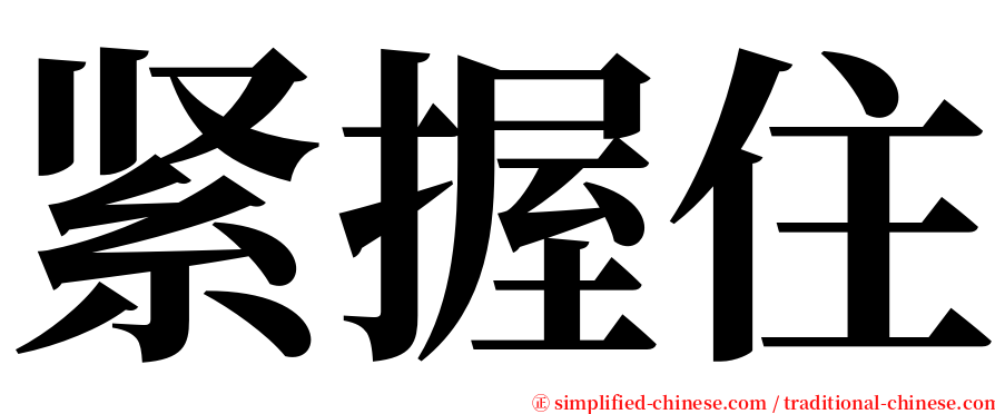 紧握住 serif font