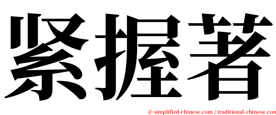 紧握著 serif font