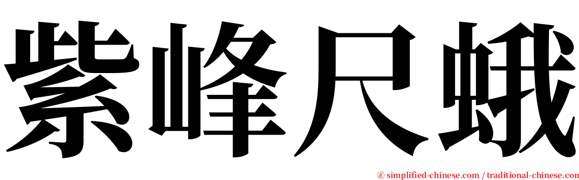 紫峰尺蛾 serif font