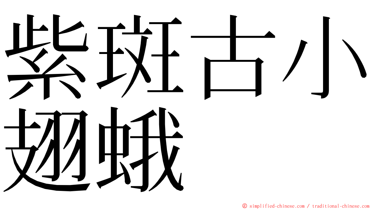 紫斑古小翅蛾 ming font