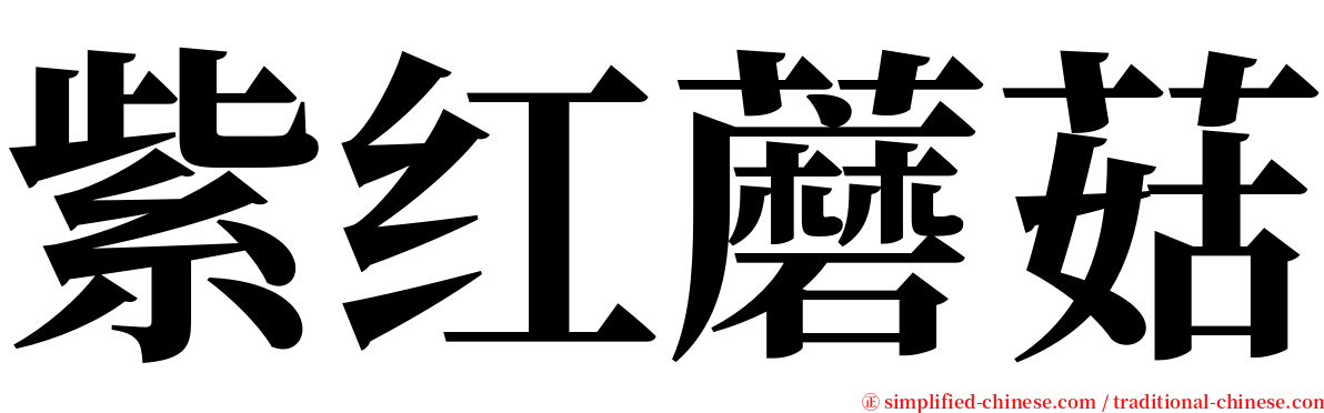 紫红蘑菇 serif font