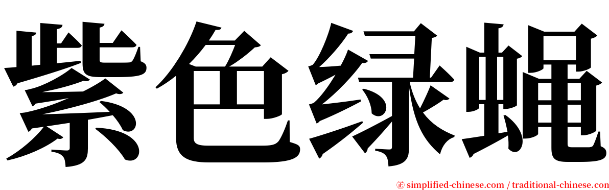 紫色绿蝇 serif font