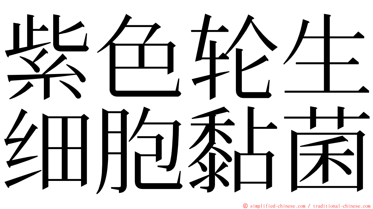 紫色轮生细胞黏菌 ming font