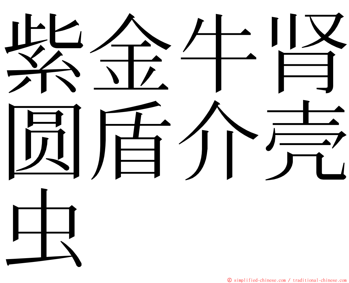 紫金牛肾圆盾介壳虫 ming font