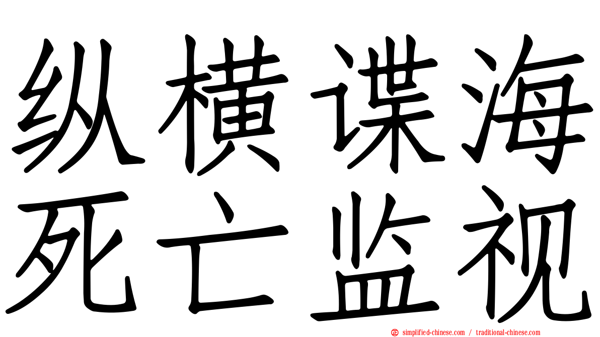 纵横谍海死亡监视