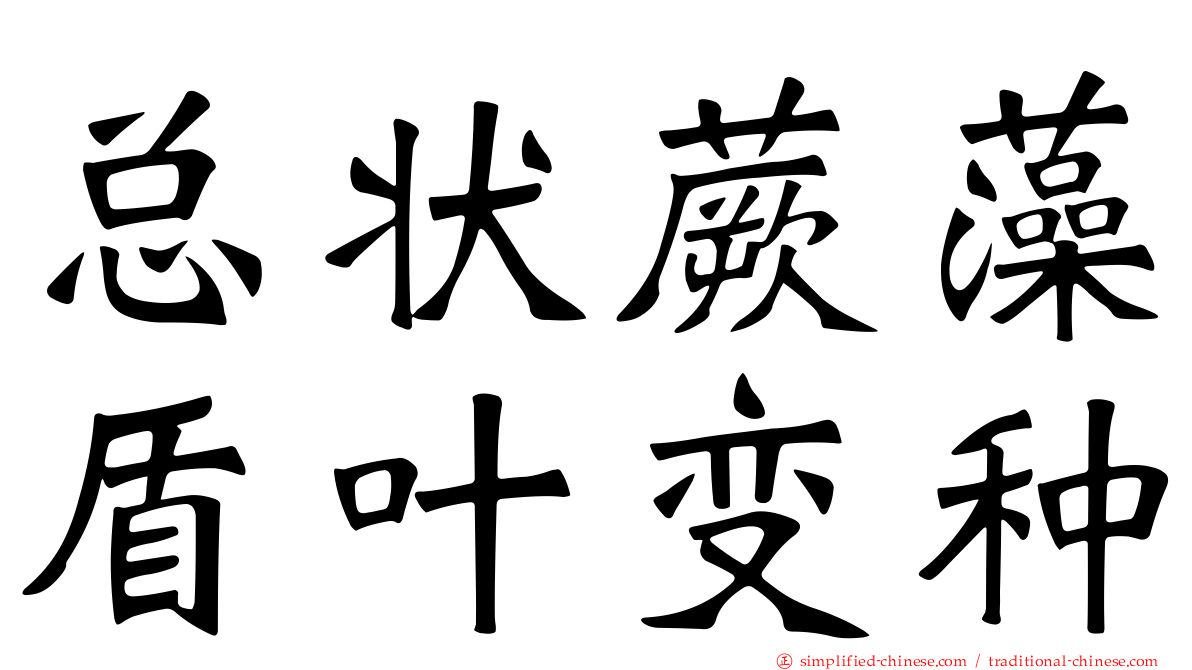 总状蕨藻盾叶变种